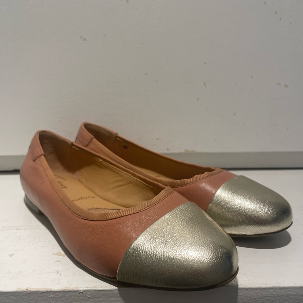 Trotters Pink and Silver Flats